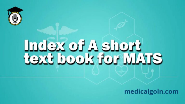 Index of A short text book for MATS