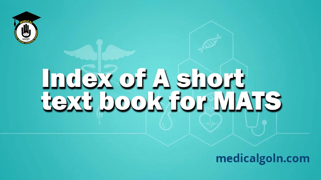 Index of A short text book for MATS