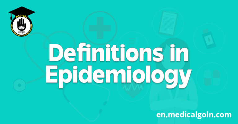 Definitions in Epidemiology